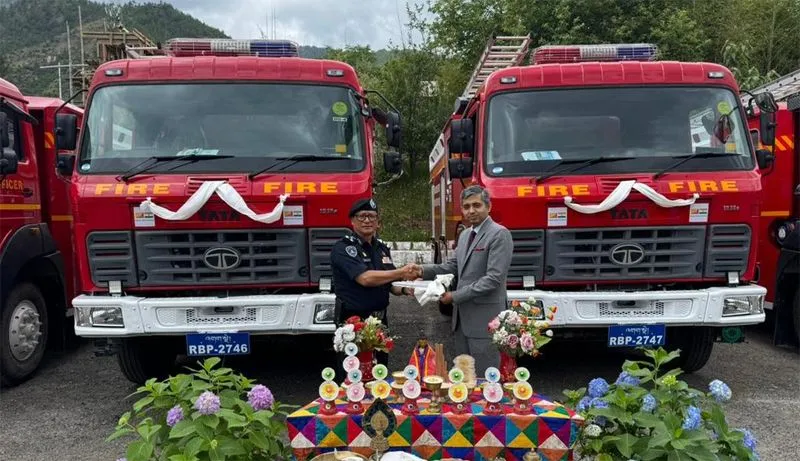 India hands over firefighting vehicles to Bhutan Police to reinforce public safety