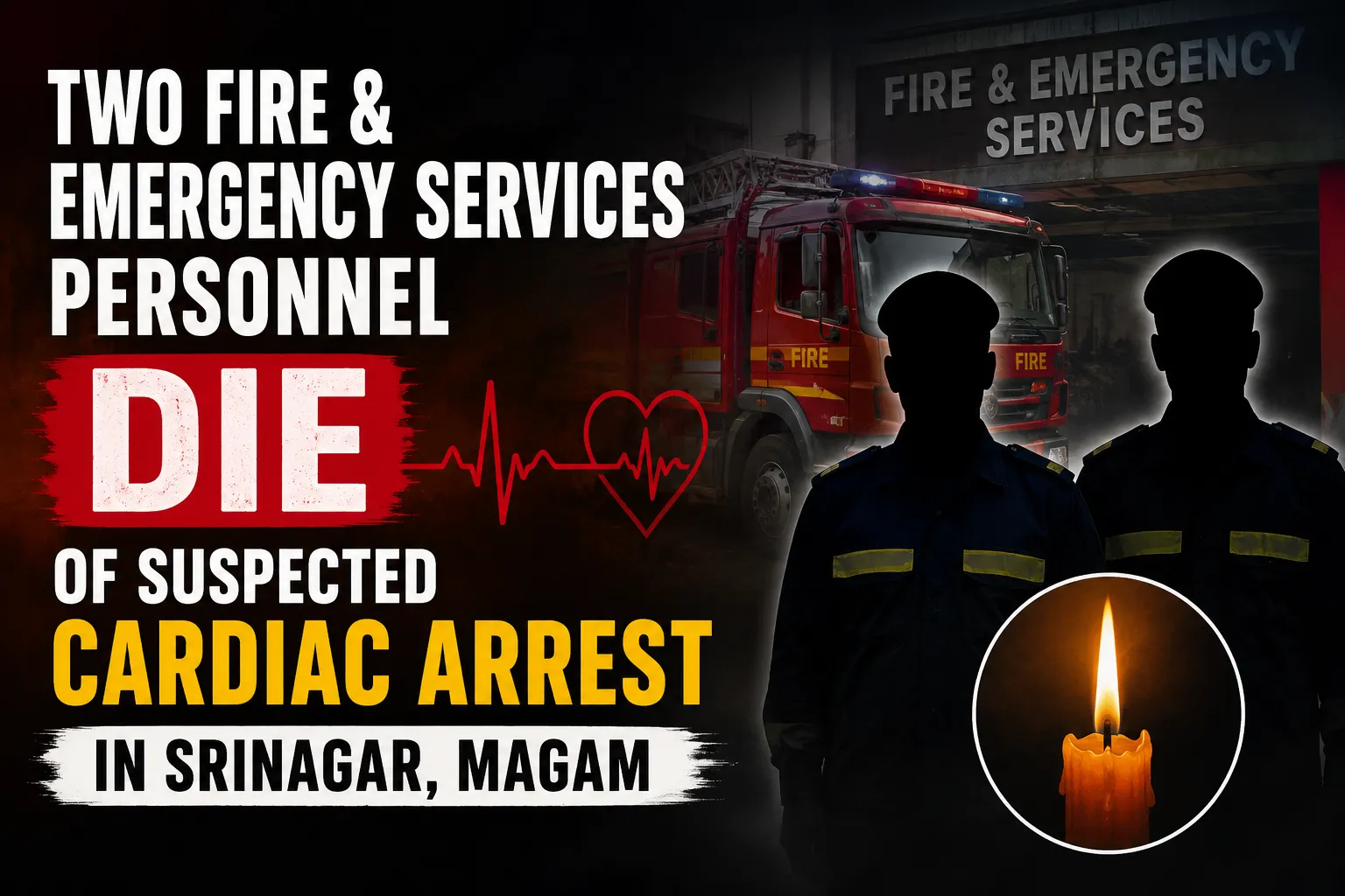 Two Fire & Emergency Services Personnel Die of Suspected Cardiac Arrest in Srinagar, Magam
