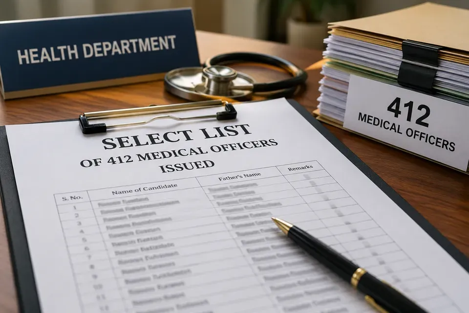 JKPSC issues selection list of 412 medical officers