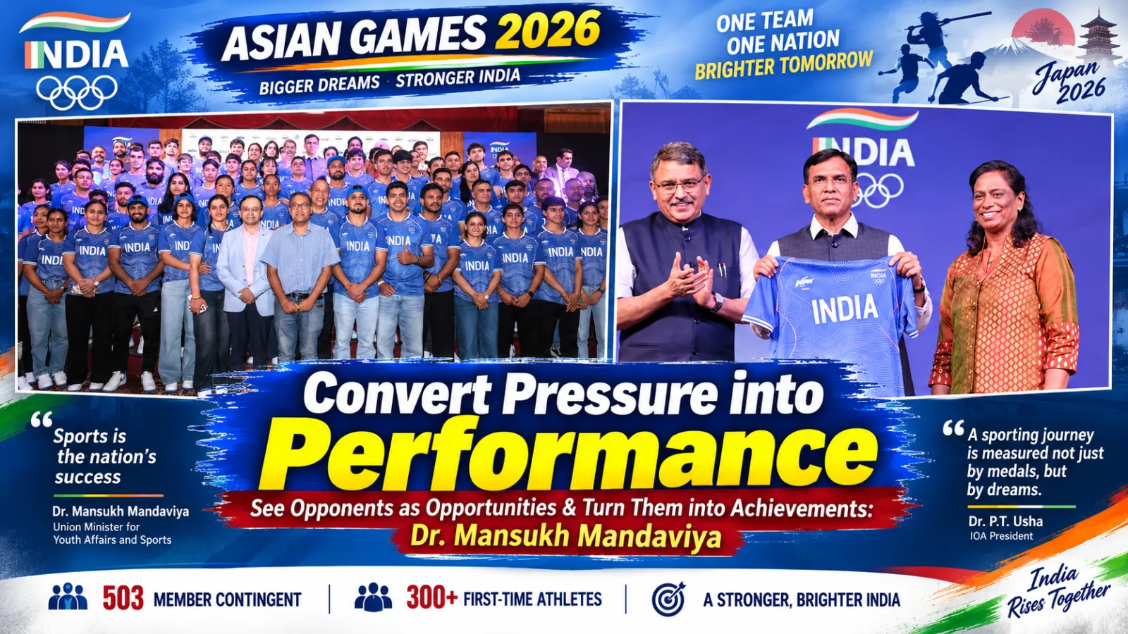 Convert pressure into performance, see opponents as opportunities & turn them into achievements: Dr. Mansukh Mandaviya²