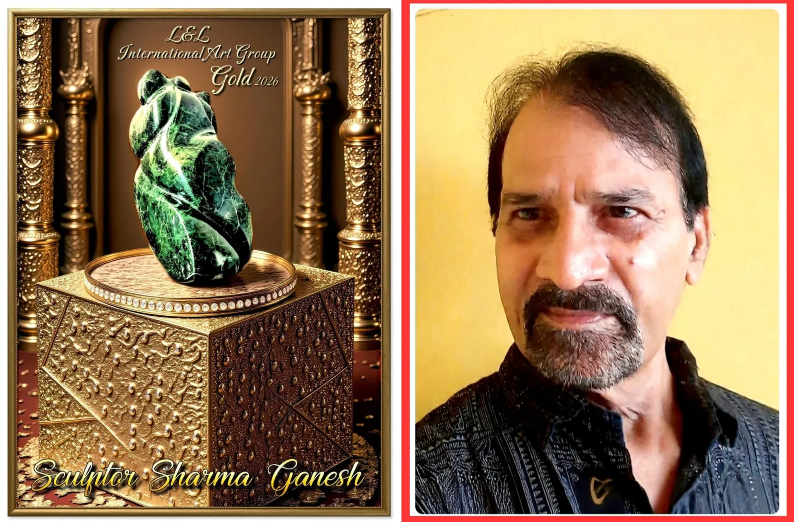 J&K Sculptor Ganesh Kumar Sharma Wins International Gold Award in Brazil