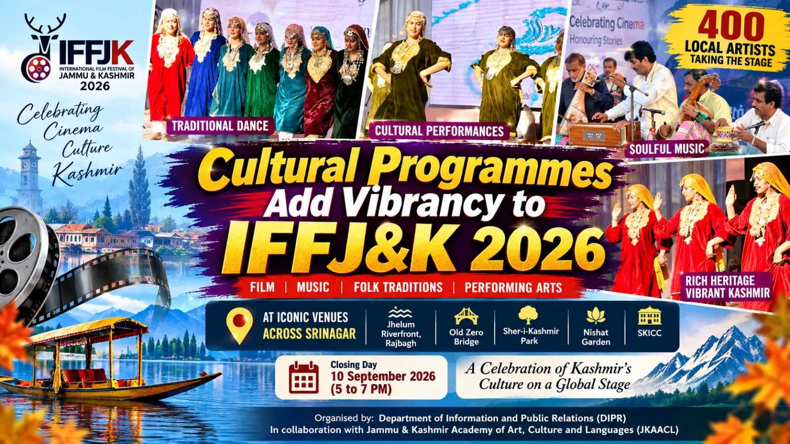 Cultural Programmes  Add Vibrancy to  IFFJ&K 2026.