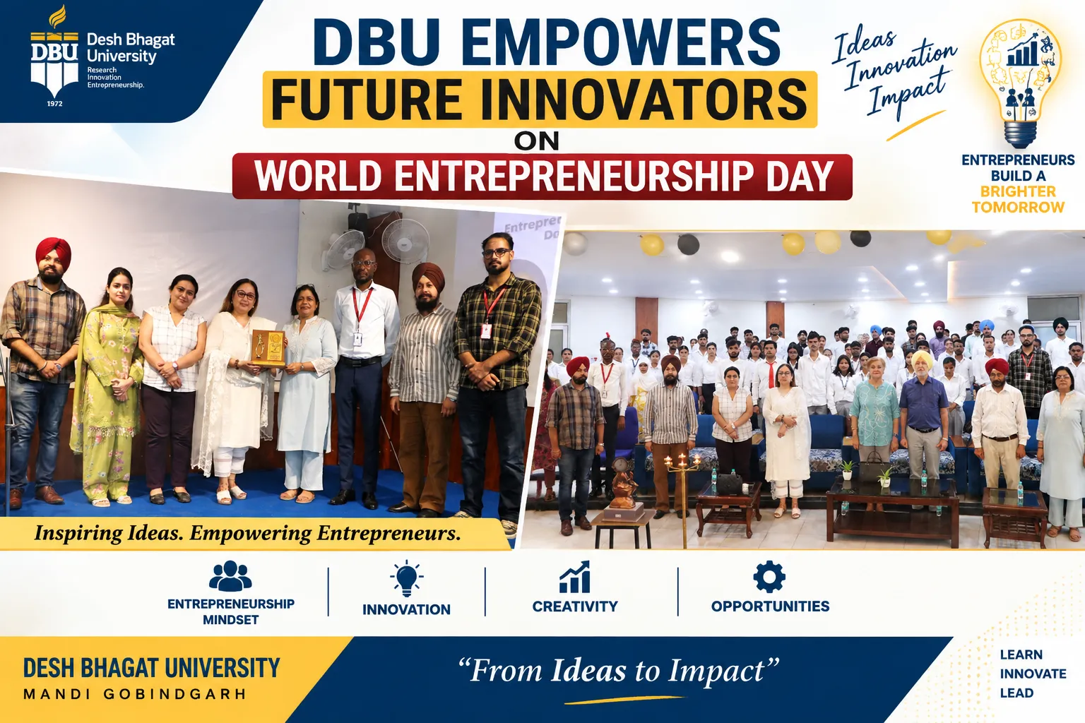 DBU Empowers Future Innovators on World Entrepreneurship Day